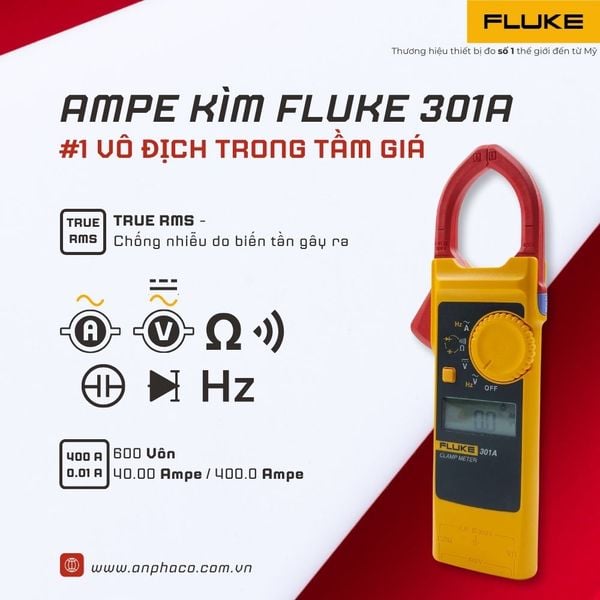 Ampe kìm Fluke 301A / 301A+
