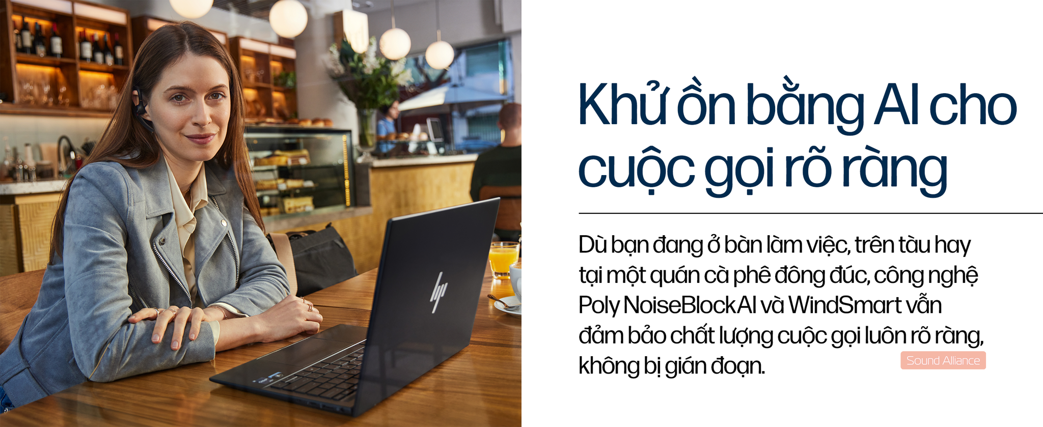 Tai nghe đàm thoại thế hệ mới nhất HP Poly Voyager Legend 50 kết nối Bluetooth v5.4 với hai thiết bị đồng thời, chống ồn cao cấp với dải 4 micrô kế thừa các công nghệ độc quyền như Windsmart, NoiseBlockAI, ra lệnh bằng giọng nói, sạc không dây chuẩn Qi,...giúp bạn luôn nổi bật trong mọi cuộc hội thoại.