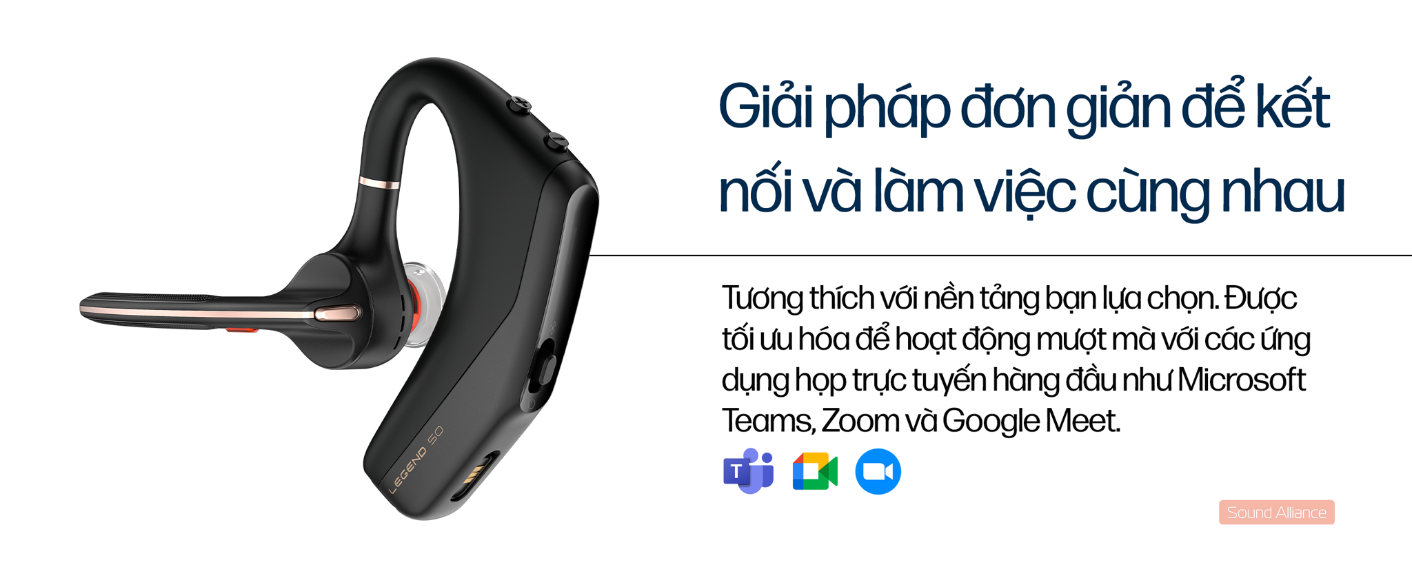 Tai nghe đàm thoại chuyên nghiệp Poly Voyager Legend 50 UC kết nối Bluetooth hoặc qua BT700, thêm hộp sạc giúp Voyager Legend 50 UC luôn sẵn sàng. Là sản phẩm mang phong cách đặc trưng của Poly (trước đây là Plantronics, nay là một phần của HP, cung cấp giải pháp liên lạc trong các nhiệm vụ của NASA).