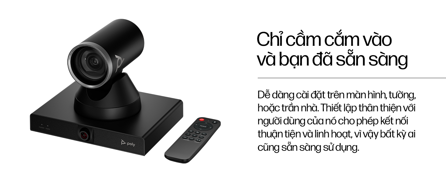 Dễ dàng cài đặt trên màn hình, tường, hoặc trần nhà. Thiết lập thân thiện với người dùng của nó cho phép kết nối thuận tiện và linh hoạt, vì vậy bất kỳ ai cũng sẵn sàng sử dụng.