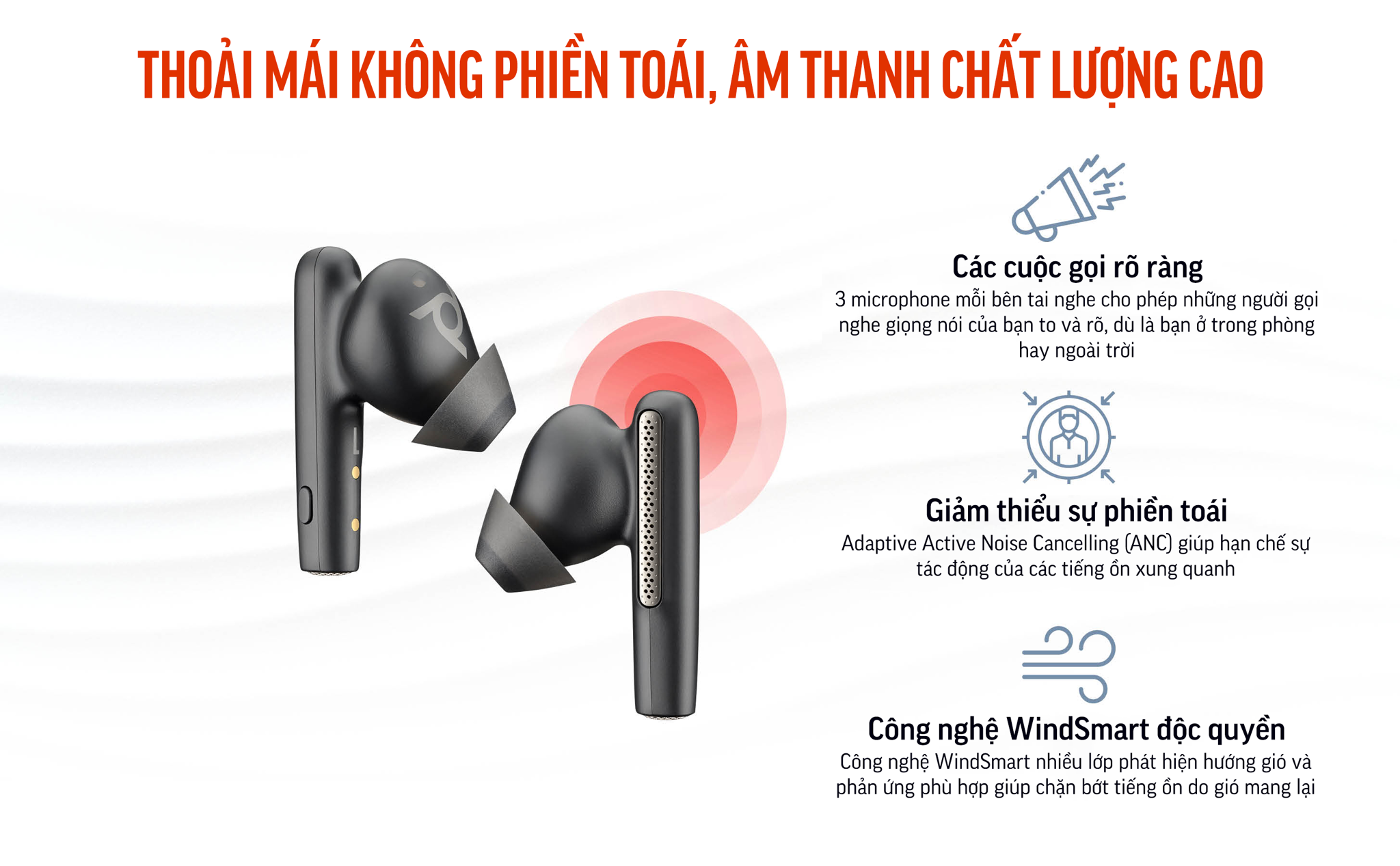 Tai nghe nhét tai Poly Voyager Free 60 UC (HP SKU: 7Y8H4AA ; Poly SKU: 220756-02) là dòng sản phẩm tai nghe nhét tai true wireless đầu tiên của Poly & HP được ra mắt tại các triển lãm CES 2023 và ISE 2023. Poly Voyager Free 60 UC được trang bị các công nhệ âm thanh tiên tiến, micrô lọc ồn, chống tiếng ồn gió.