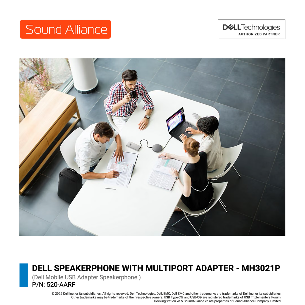 Dell Speakerphone with Multiport Adapter - MH3021P (520-AARF)