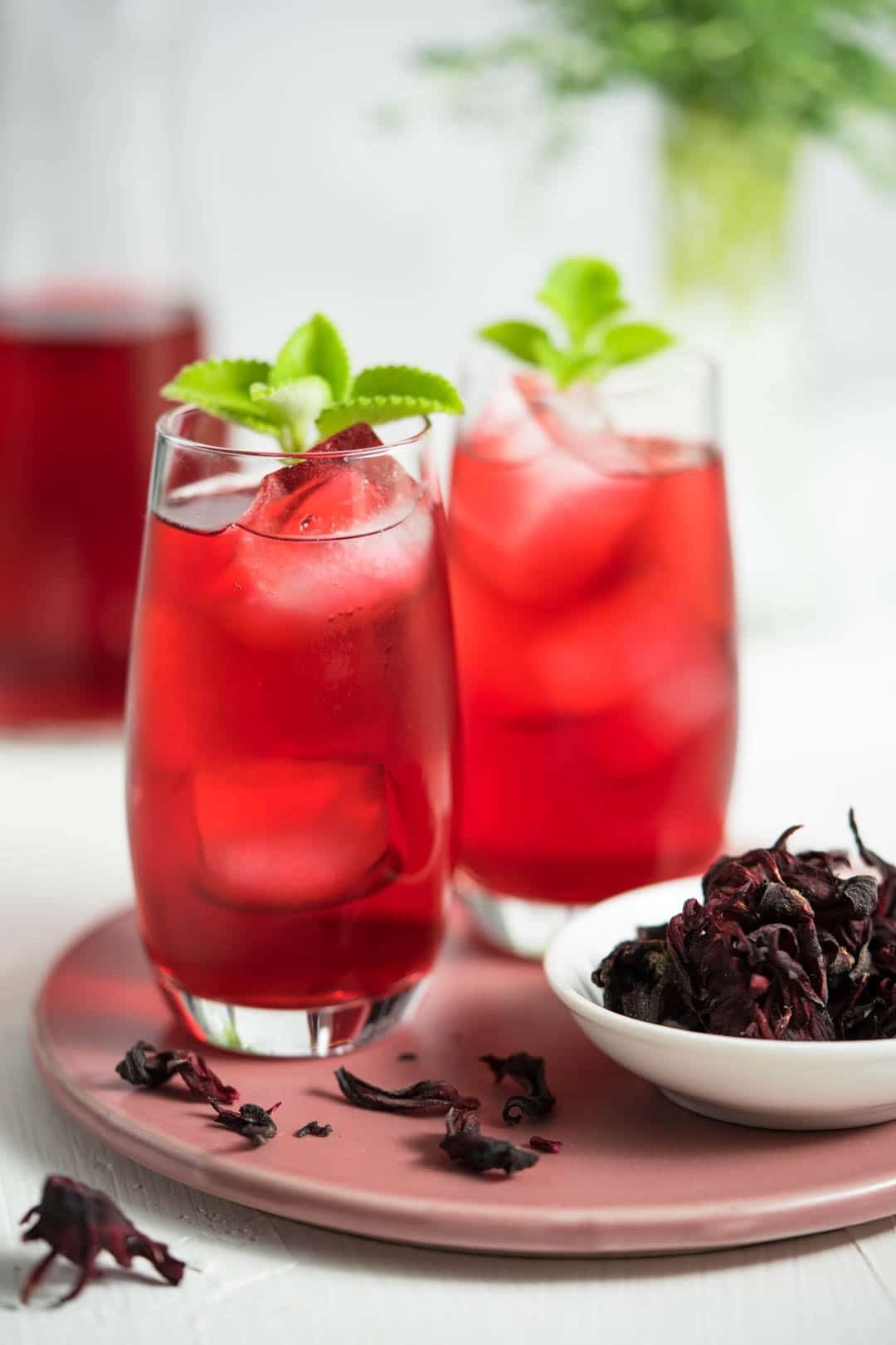 Công thức pha trà đá Hibiscus cỏ ngọt giải nhiệt ngày hè