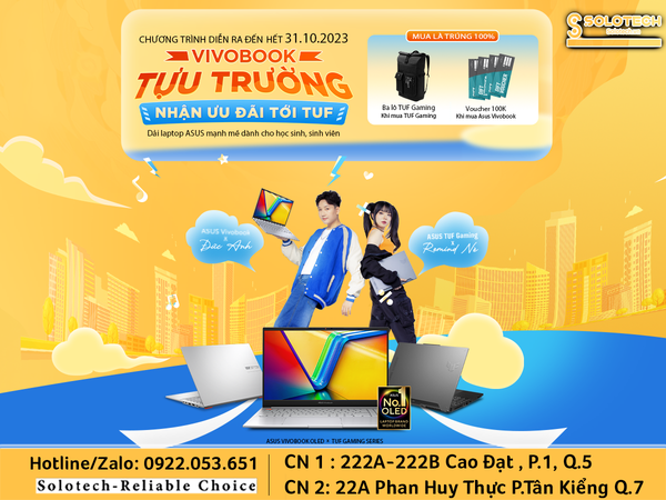 Vivobook Tựu Trường - Ưu Đãi Tới TUF