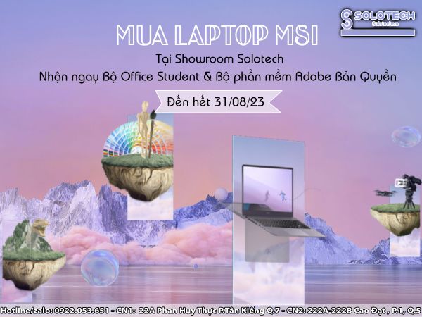MUA LAPTOP MSI - NHẬN NGAY BỘ PHẦN MỀM BẢN QUYỀN
