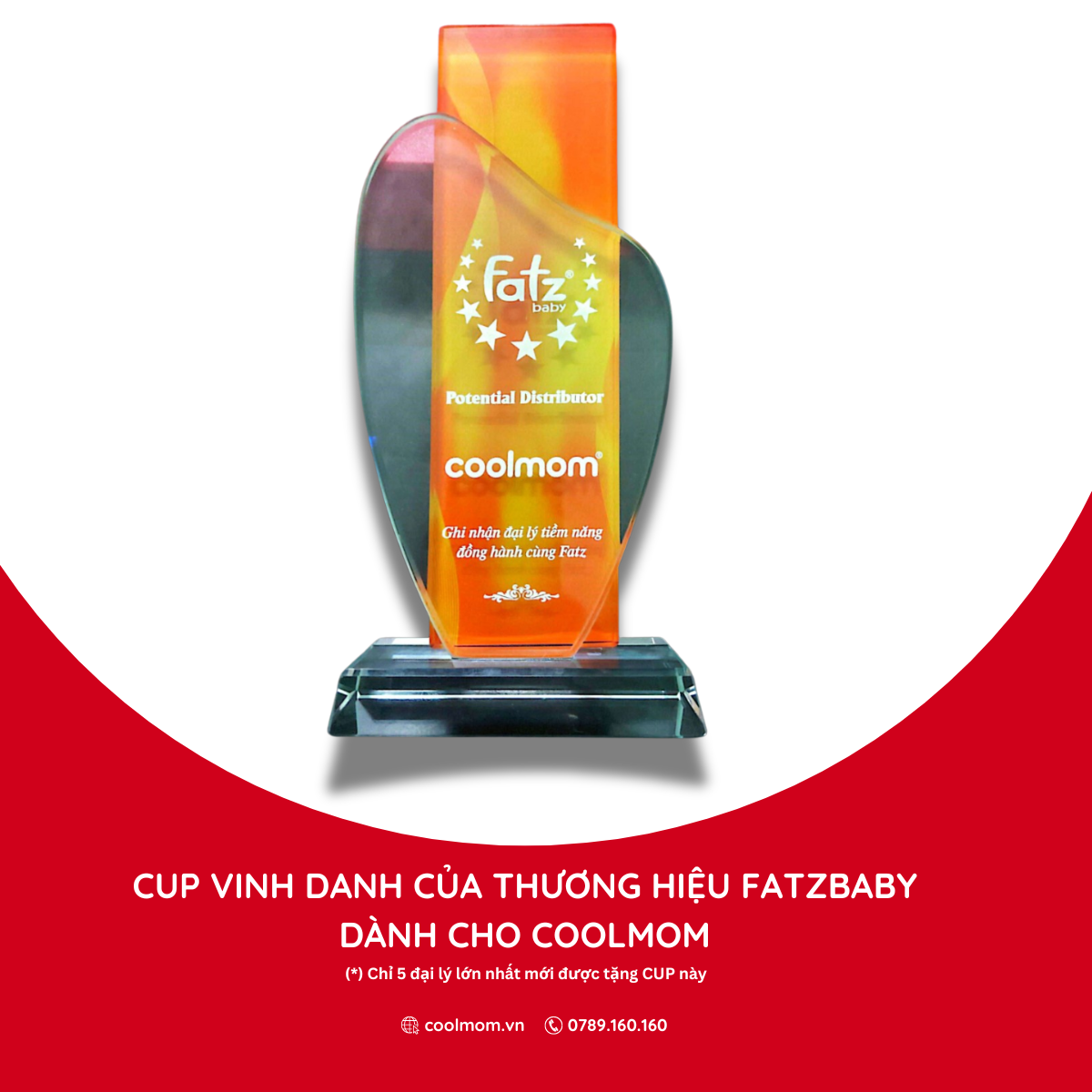 Thương hiệu Fatzbaby tặng CUP vinh danh Coolmom