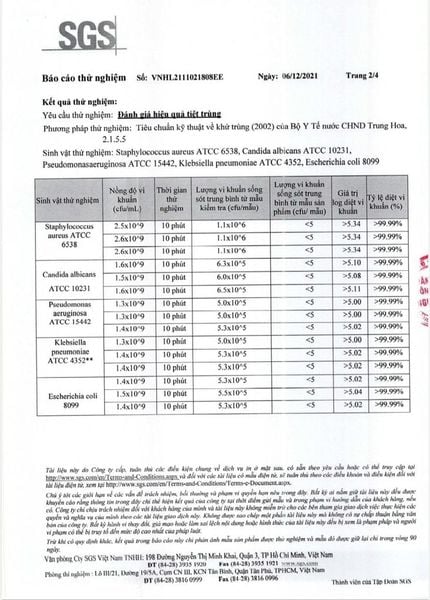 SGS kiểm nghiệm khả năng diệt khuẩn của máy tiệt trùng sữa Fatzbaby King 2