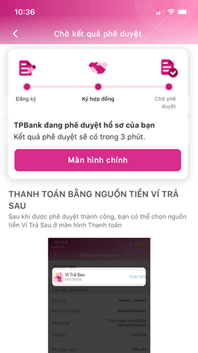 Kích hoạt Ví Trả Sau MoMo