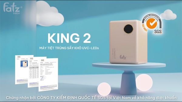 Máy tiệt trùng bình sữa Fatz KING 2 đạt tiêu chuẩn tiệt trùng thế giới