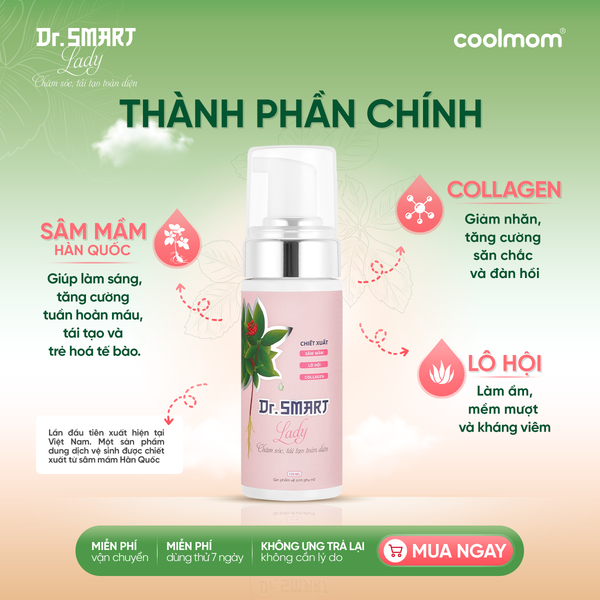 Thành phần chính của Dung dịch vệ sinh phụ nữ cao cấp DR. SMART LADY