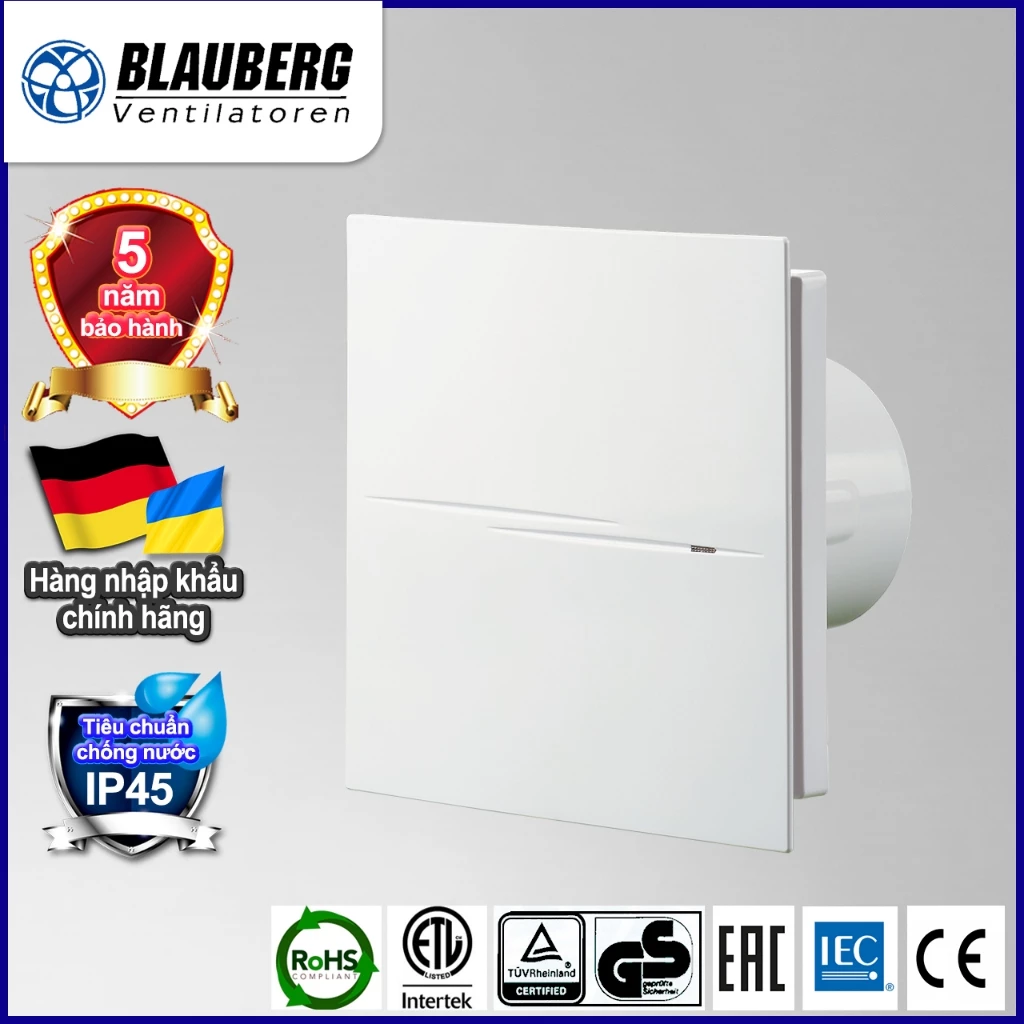 Quạt Hướng Trục Gắn Tường, Trần BLAUBERG - SILEO Design 100: Giải Pháp Thông Gió Hiệu Quả