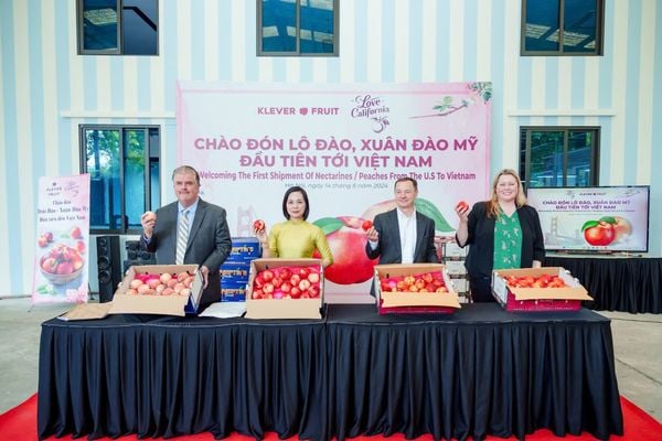 Klever Fruit cùng Hiệp hội Trái cây tươi bang California, Cục Kiểm dịch động thực vật (Bộ Nông nghiệp Mỹ) và Đại sứ quán Hoa Kỳ đã tổ chức lễ đón lô đào và xuân đào đầu tiên được nhập khẩu từ California Mỹ về Việt Nam