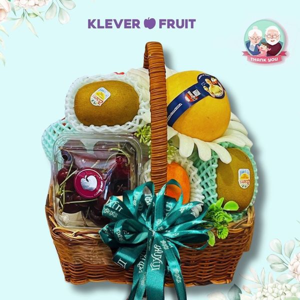 Lẵng Quà Trái Cây Nhập Khẩu Cao Cấp&nbsp;Cảm Ơn Ông Bà Tại Klever Fruit