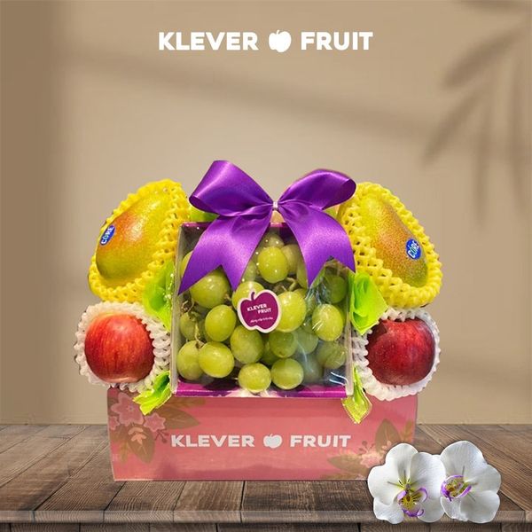 Hộp Quà Trái Cây Chia Buồn Tone Tím Thanh Lịch - Klever Fruit