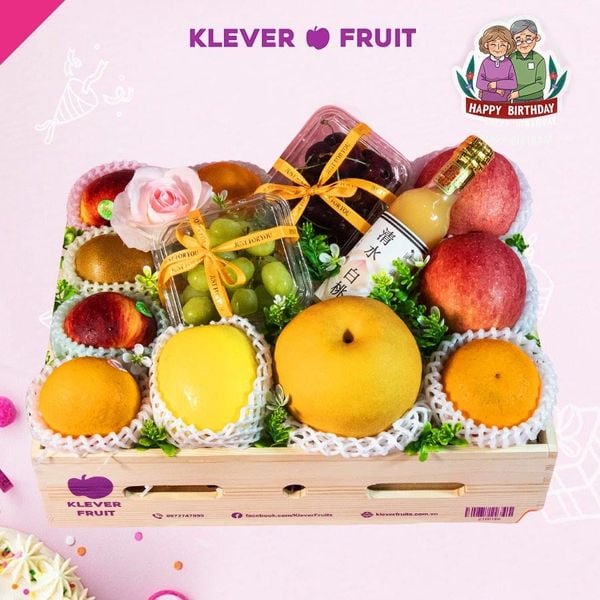 Hộp quà sinh nhật bố mẹ với trái cây nhập khẩu cao cấp