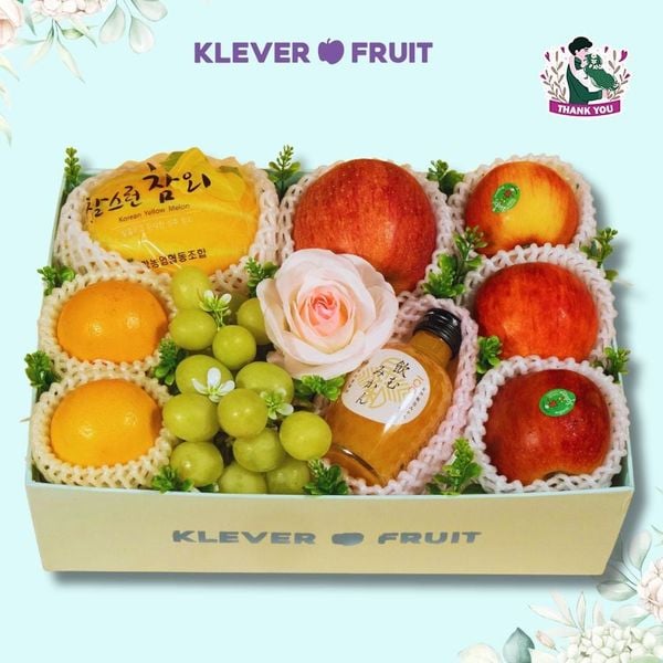 Hộp Trái Cây Mix Hoa Cảm Ơn Người Yêu