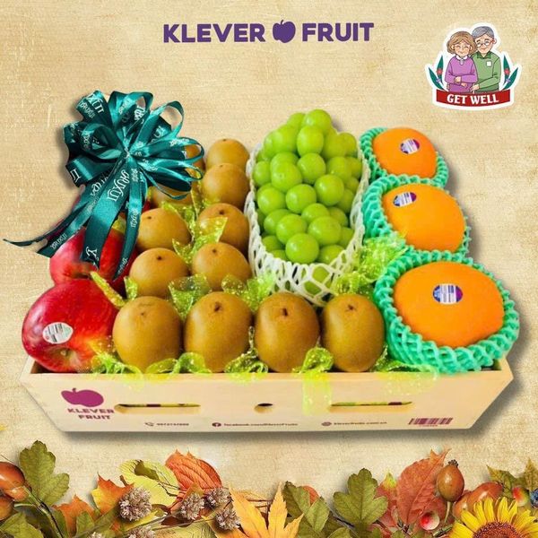 Hộp Quà Nho Sữa Shine Muscat Hàn Quốc Mix Trái Cây Cao Cấp Chúc Sức Khỏe Bố Mẹ