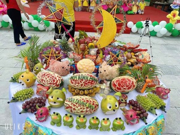 mâm ngũ quả trung thu đơn giản cho học sinh