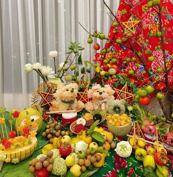 mâm ngũ quả trung thu hiện đại