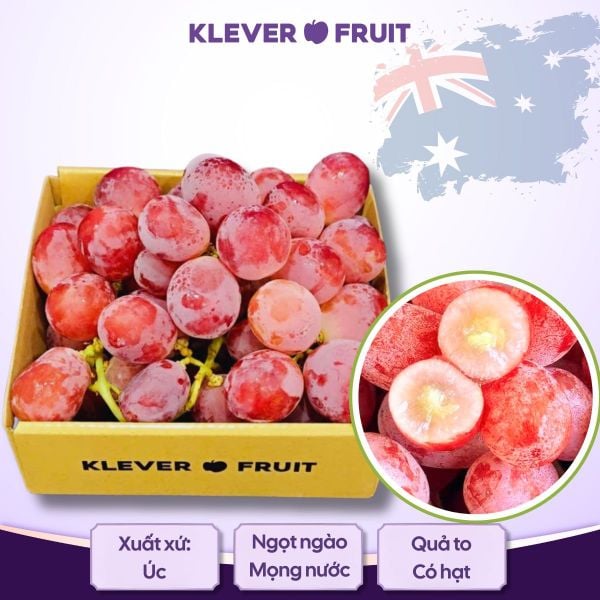 Nho Đỏ Có Hát Úc tại Klever Fruit