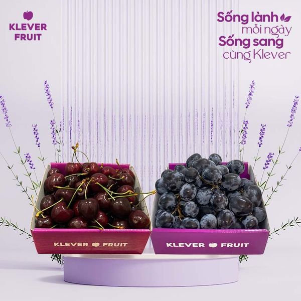 Thứ 2 Sống Lành Mỗi Ngày - Sống Sang Cùng Cherry Mỹ & Nho Đen Klever Fruit
