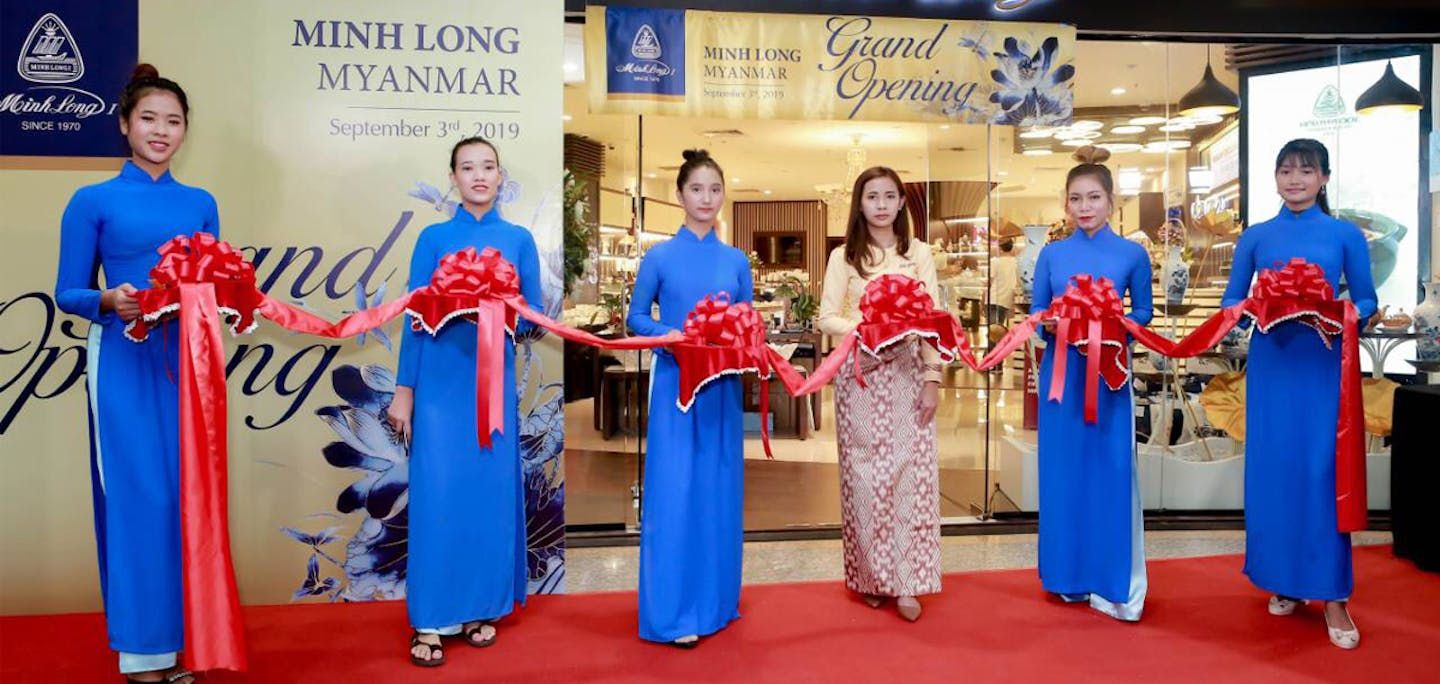 Minh Long khai trương Showroom gốm sứ đầu tiên tại Myanmar
