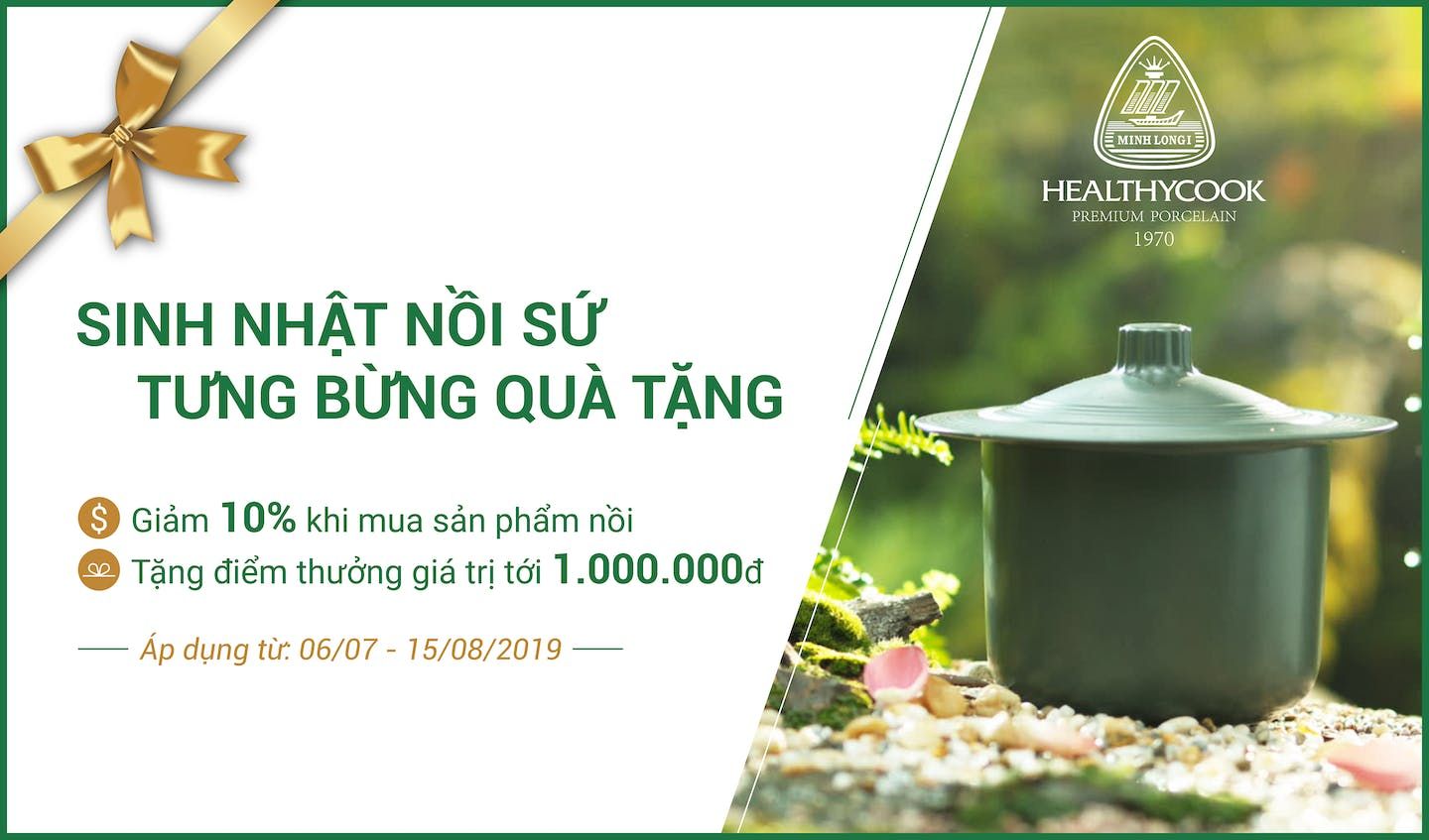 Tưng bừng quà tặng nhân dịp sinh nhật nồi sứ dưỡng sinh tròn 01 tuổi
