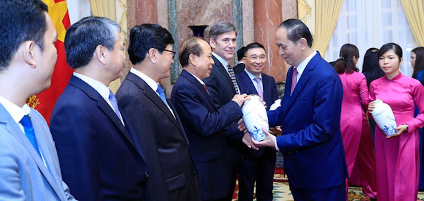 Minh Long được Chủ tịch nước cám ơn trong buổi tiếp các nhà tài trợ APEC Việt Nam 2017