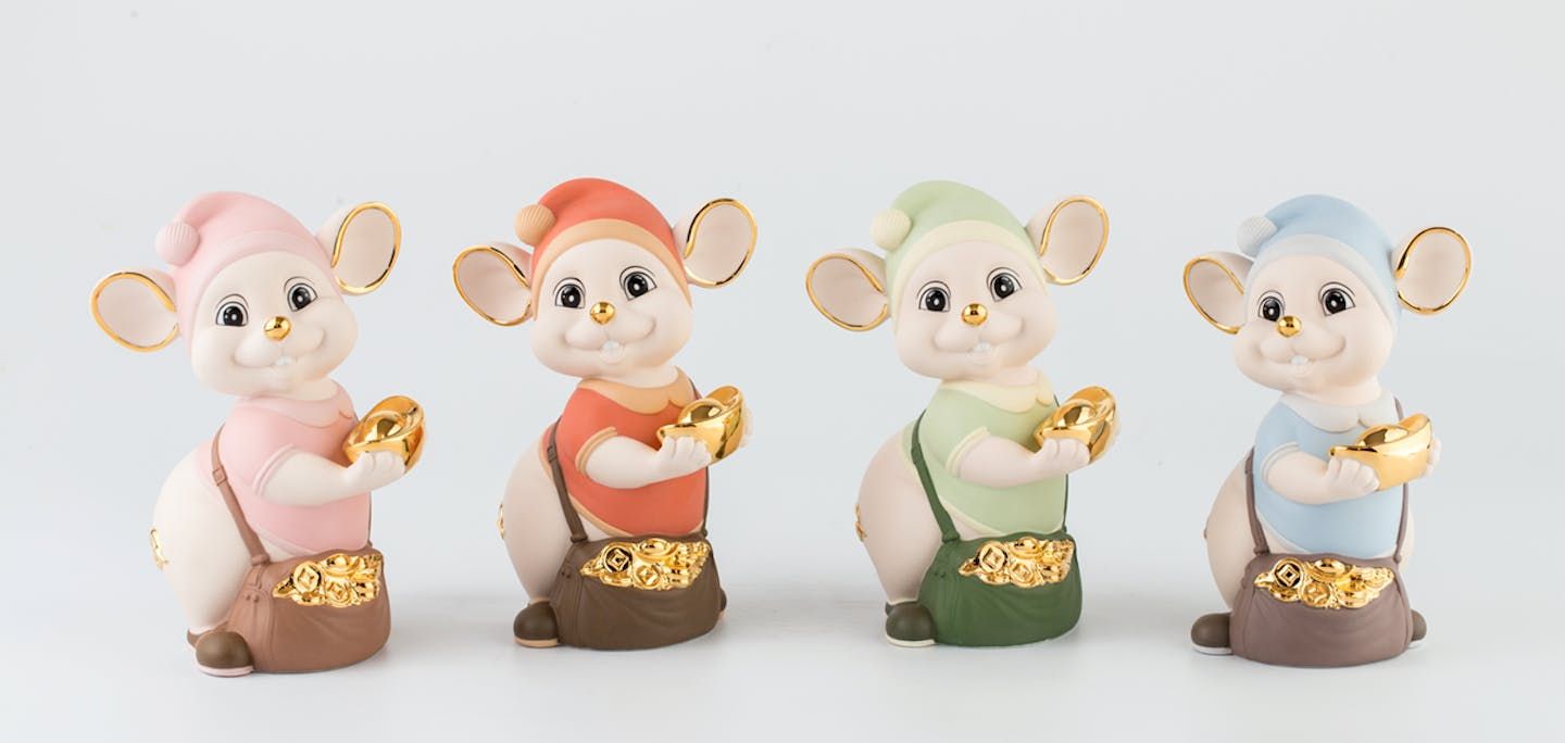 Minh Long ra mắt tượng chuột Phú Quý _ Linh vật năm Canh Tý 2020