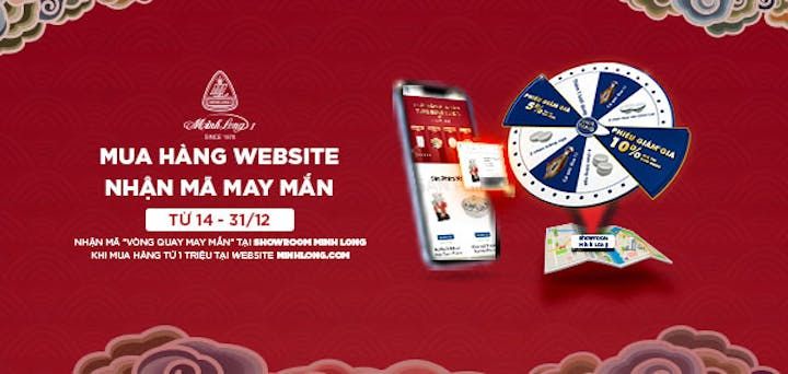 Ưu đãi đặc biệt khi mua sắm tại website Minh Long