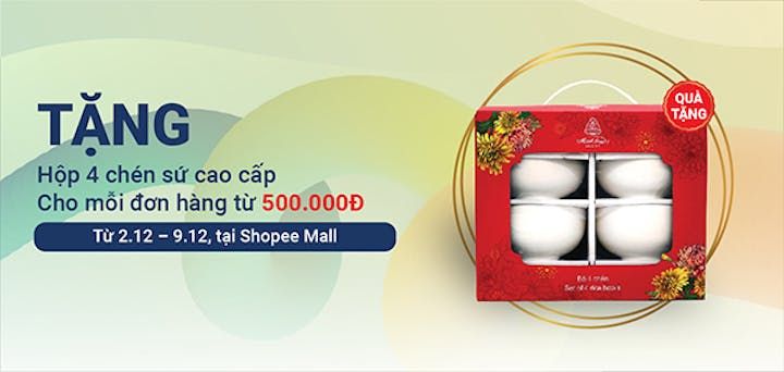 Tháng 12: Nhiều ưu đãi hấp dẫn khi mua sản phẩm Minh Long tại Shopee và Lazada