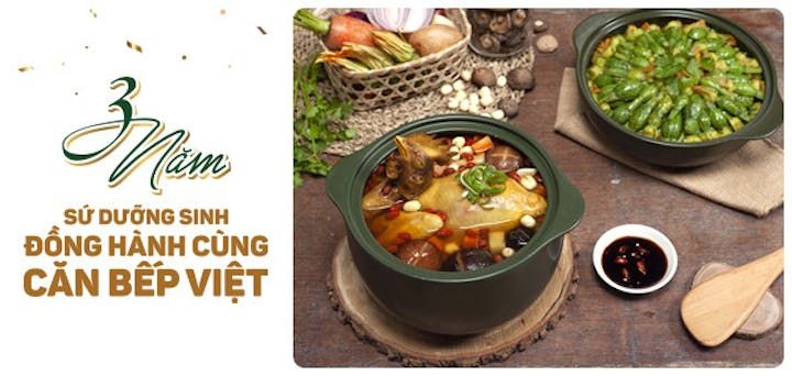 3 năm Sứ dưỡng sinh đồng hành cùng căn bếp Việt