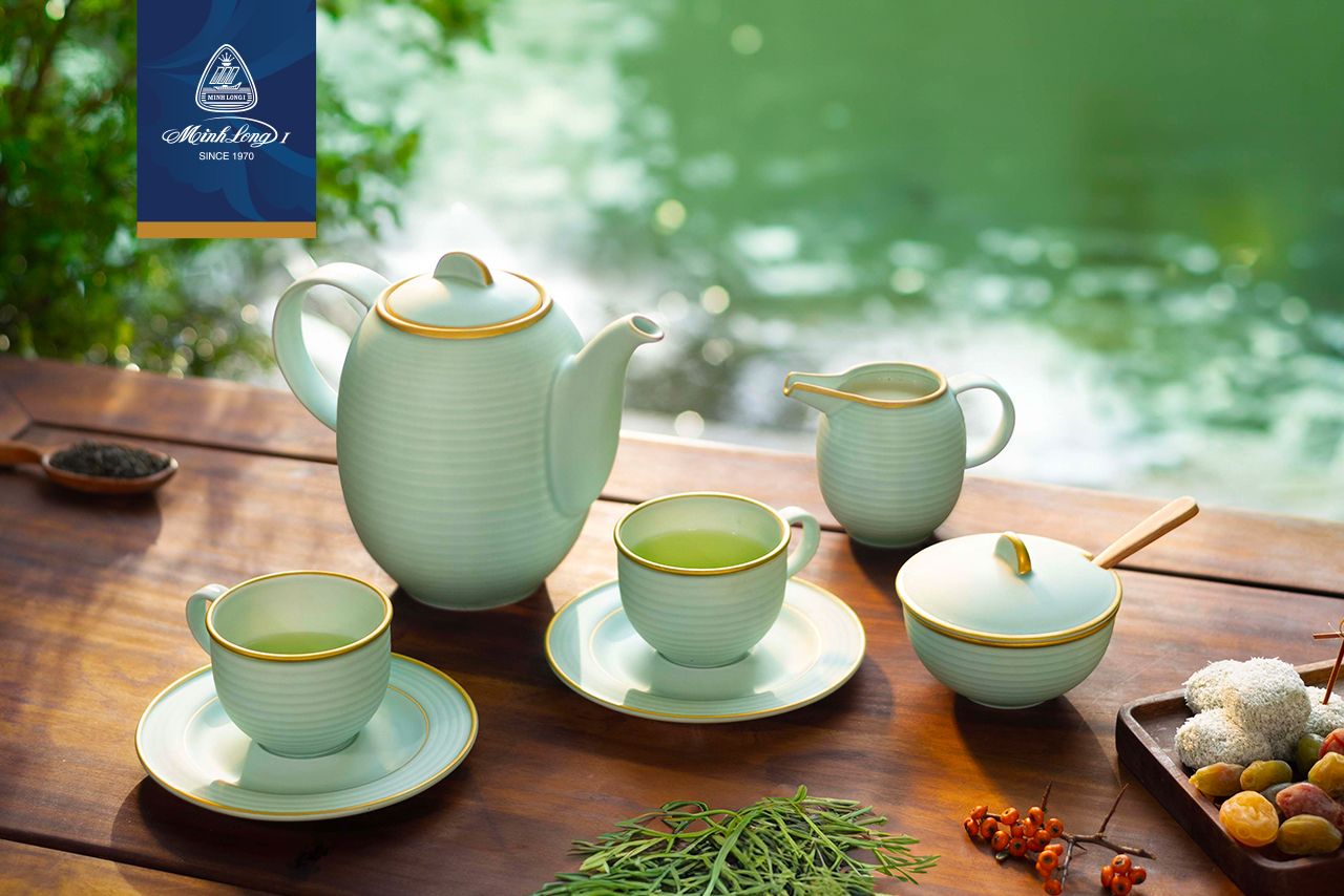 SẮC XANH MÁT DỊU TỪ BỘ TRÀ CORDON MEN NGỌC SƯƠNG MỜ