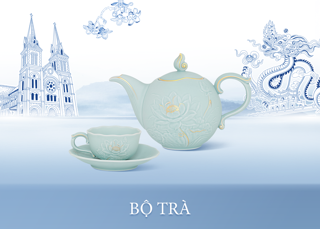 Bộ Trà + Cà Phê của Gốm Sứ Minh Long 