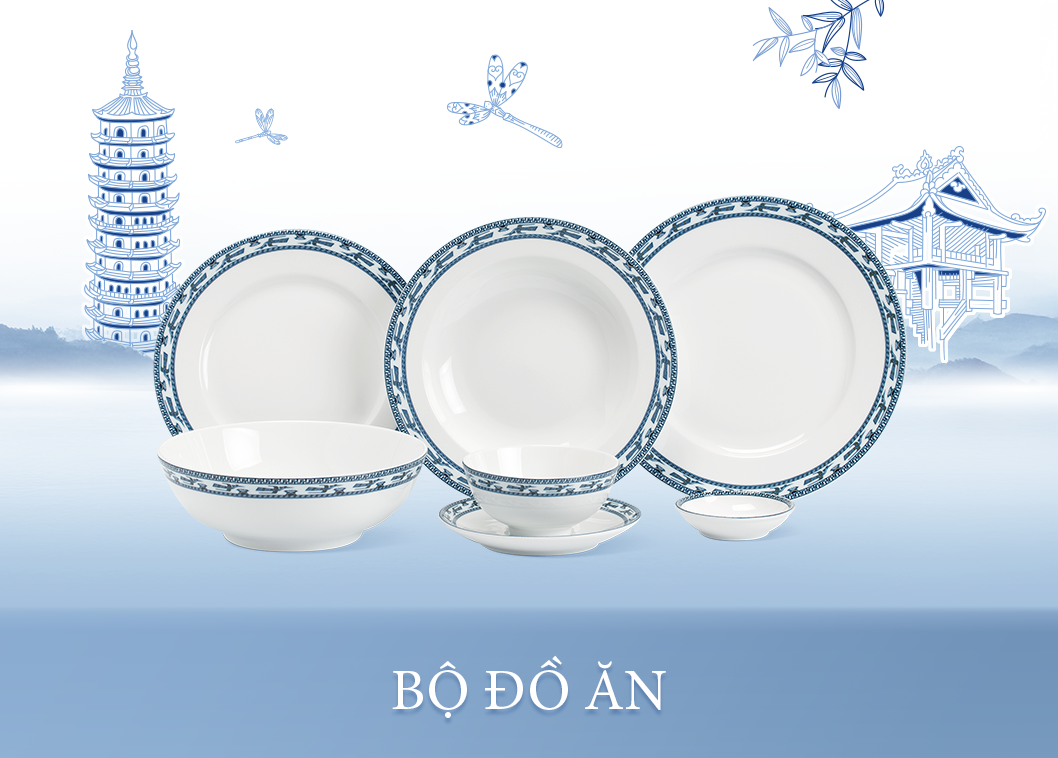 BỘ ĐỒ ĂN của Minh Long có đầy đủ sản phẩm để phục vụ cho gia đình.