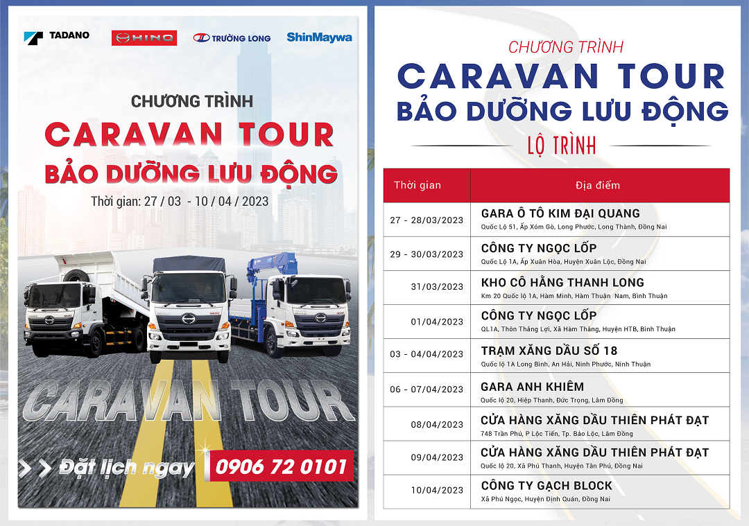 Chương Trình Caravan Tour Kết Hợp Bảo Dưỡng Lưu Động Năm 2023