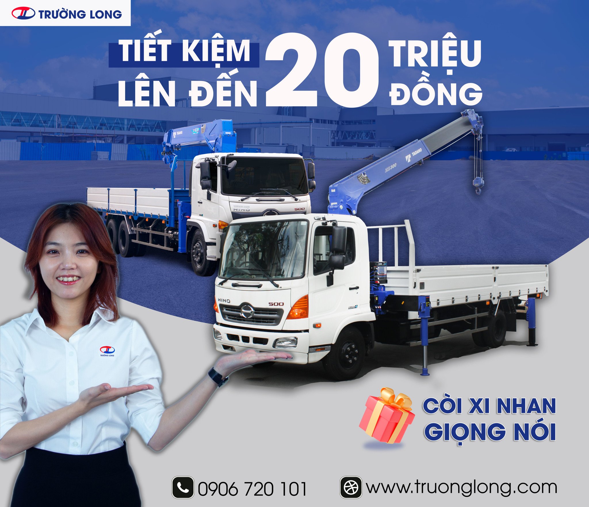 Khuyến mãi lên đến 20 triệu đồng khi mua xe tải cẩu Hino