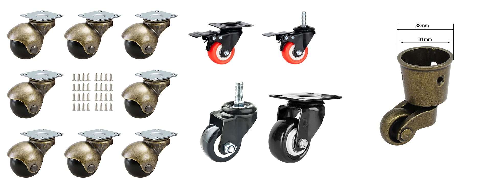 Bánh xe cho nội thất