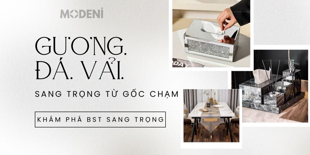 Gương, Đá, Vải: Ba Chất Liệu Tạo Nên Sự Sang Trọng Đầy Chiều Sâu Cho Không Gian