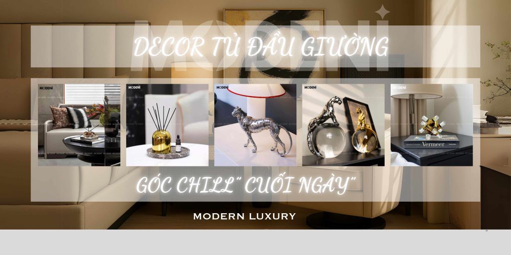 Decor Tủ Đầu Giường Phong Cách Modern Luxury: Tinh Tế Từ Chi Tiết Nhỏ