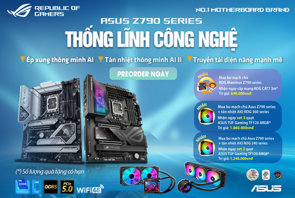 Khuyến mãi tháng 10 2022: Mua Combo Mainboard Asus X670 series và Tản nhiệt AOI tặng ngay fan Tuf Gaming