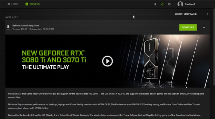 Cập nhật thêm driver mới AMD và NVIDIA