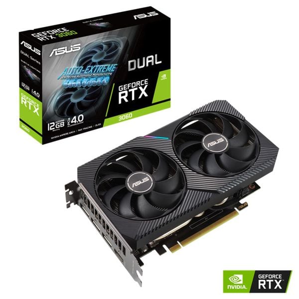 Card màn hình VGA Asus Geforce RTX 3060 Dual 12GB Edition V2 GDDR6 LHR (DUAL-RTX3060-12G-V2)