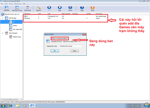 Xây dựng hệ thống mạng Bootrom với CCBoot cho Client