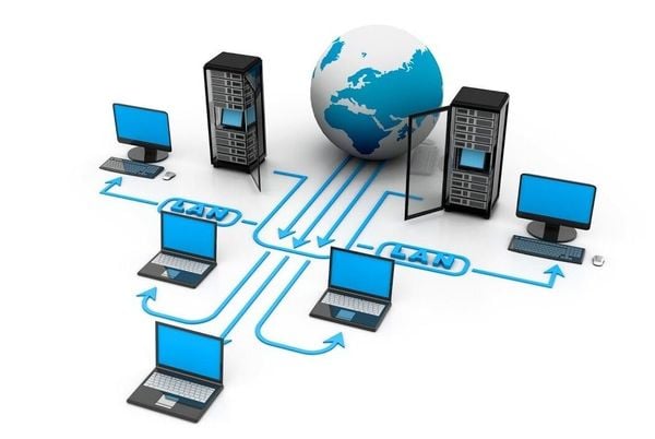 Kết nối máy trạm đến máy chủ thông qua mạng LAN