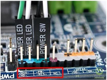 Chân Front Panel trên mainboard pc