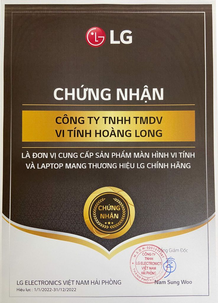 Vi tính Hoàng Long là đại lý chính thức của LG Việt Nam 2022