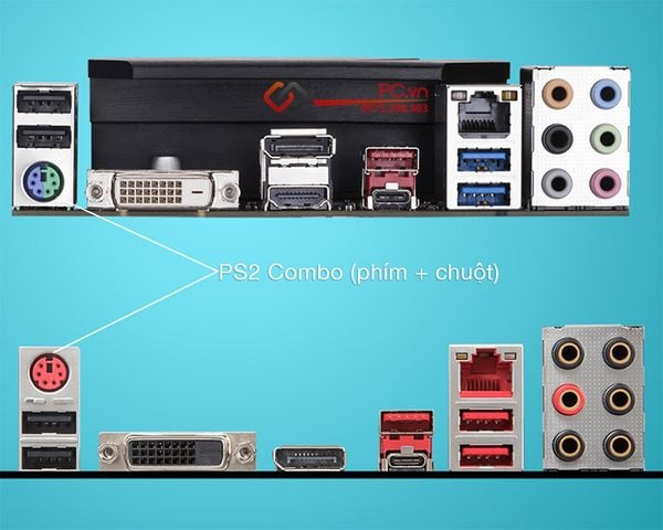 Cổng PS/2 trên mainboard PC