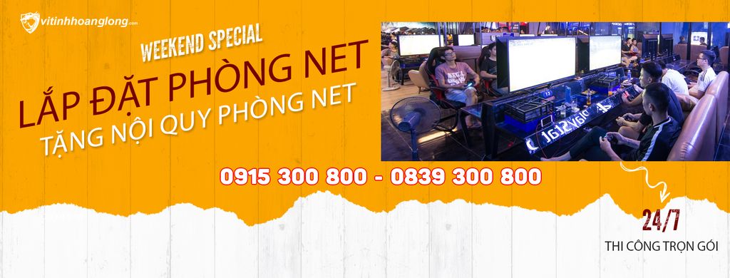 Lắp đặt phòng net tặng nội quy phòng net