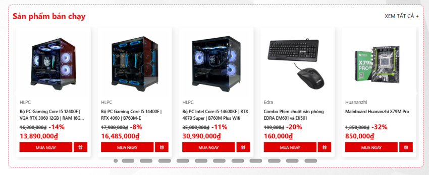 sản phẩm bán chạy tại vi tính hoàng long